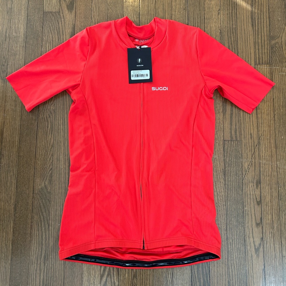SUGOI Red Short Sleeve Cycling Jersey